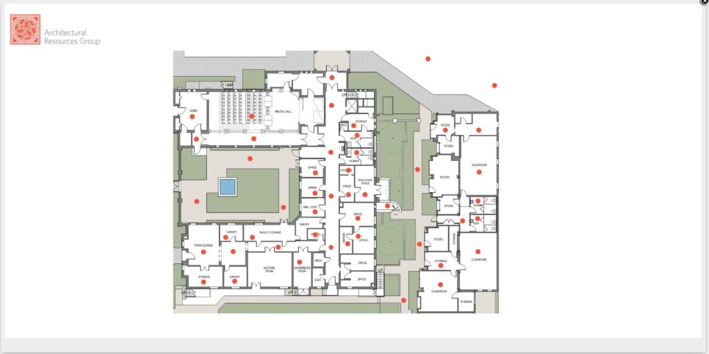 A navigation floor plan