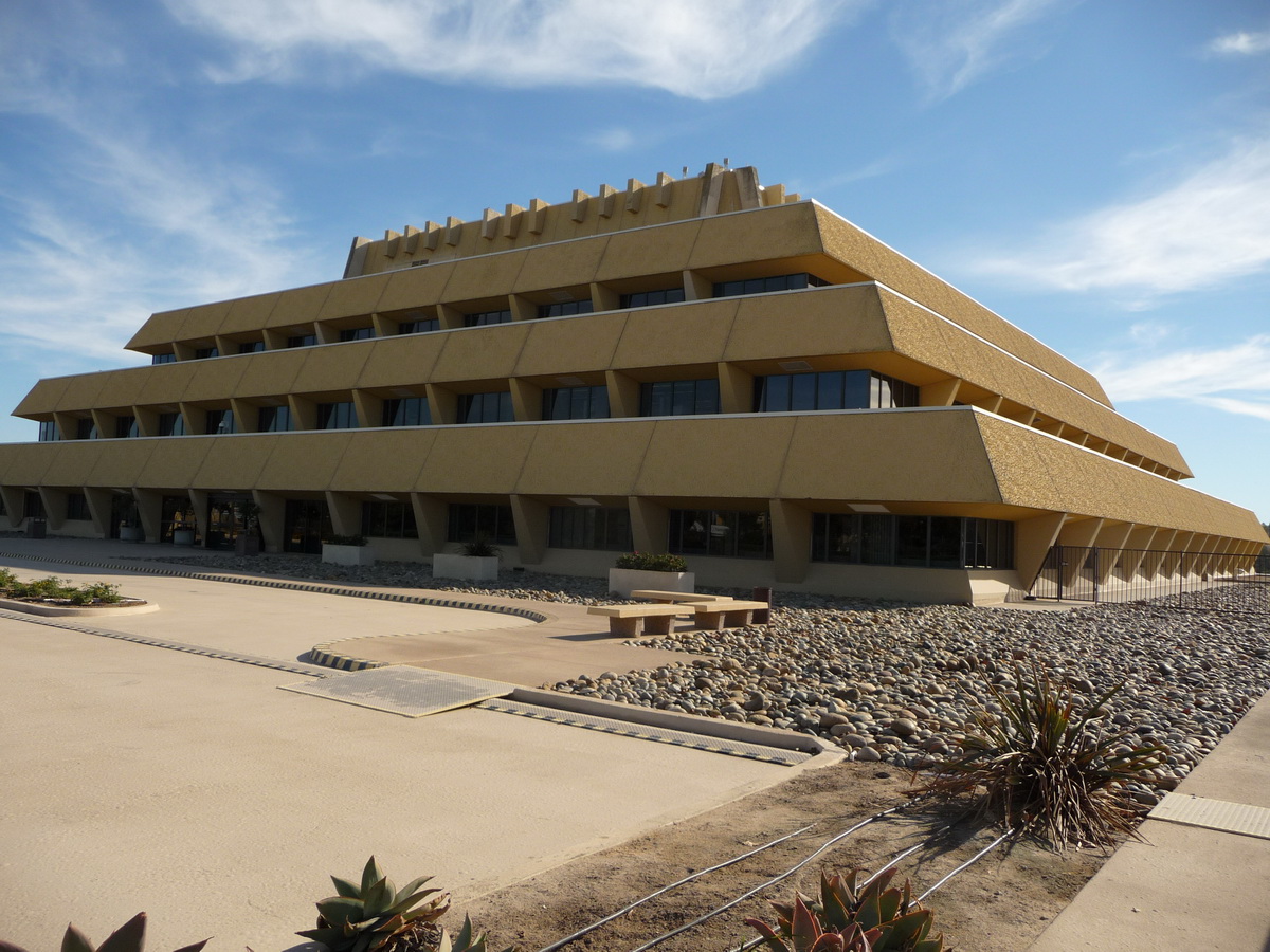 Side view of Chet Holifield building