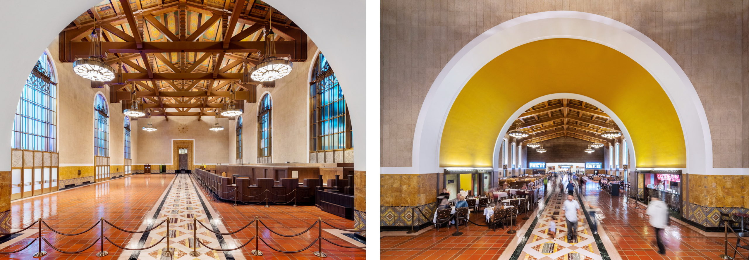 LA Union Station interior collage